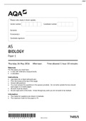 Paper 1 AQA Biology AS-level