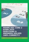 PDHPE HSC CORE 2 EXAM 2024 QUESTIONS & ANSWERS SOLVED 100&percnt; CORRECT&excl;&excl;