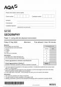 AQA GCSE GEOGRAPHY PAPER 1 2024 &lpar;8035&sol;1&colon;Living with the physical environment&rpar;