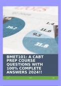 BMET101&colon; A CABT PREP COURSE QUESTIONS WITH 100&percnt; COMPLETE ANSWERS 2024&excl;&excl;