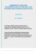 Emergency Care and Transportation of the Sick and Injured-EMS Systems examination