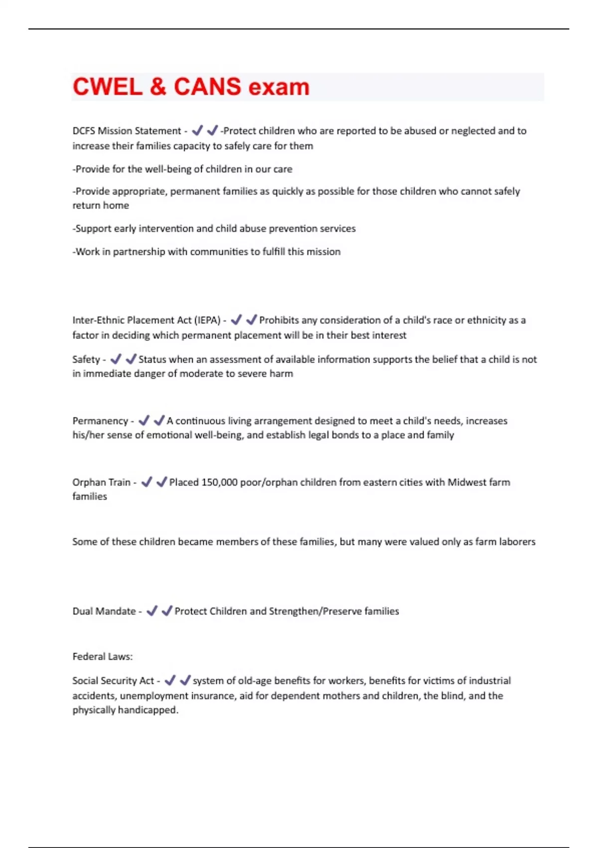 CWEL & CANS exam Questions and Answers well Explained Latest 2024/2025