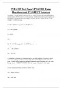 AVIA 305  Bundled Exam Package Deal Questions and CORRECT Answers