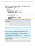 Examen estructura de la industria de la transformación 2021