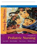 Test Bank Principles of Pediatric Nursing Caring for Children 7th Edition by Ball.