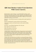 Qlik Sense Business Analyst Exam Questions With Correct Answers&period;