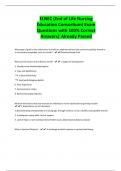 ELNEC &lpar;End of Life Nursing Education Consortium&rpar; Exam Questions with 100&percnt; Correct Answers&vert; Already Passed