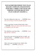 HAWAII DRIVERS PERMIT TEST EXAM  2024-2025 COMPLETE 350 QUESTIONS WITH 100&percnt; CORRECT DETAILED AND  VERIFIED ANSWERS BRAND NEW  EXAM ALREADY GRADED A&plus;