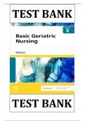 TEST BANK FOR Basic Geriatric Nursing 8th Edition by Patricia A&period; Williams &comma; ISBN&colon; 9780323826853 &vert;All Chapters 1-20 Updated Version&vert; Guide A&plus;