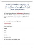 NUR 257 &lpar;NUR257&rpar; Exam 4 &vert; Aging and Chronic Illness in Nursing Exam Review&vert; Latest 2024&sol;2025 Galen