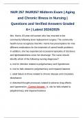 NUR 257 &sol;NUR257 Midterm Exam &vert; Aging and Chronic Illness in Nursing &vert; Questions and Verified Answers Graded A&plus; &vert; Latest 2024&sol;2025