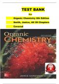 TEST BANK for Organic Chemistry 6th Edition By Janice Smith&comma; Verified Chapters 1 - 29&comma; Complete Newest Version