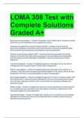 LOMA 308 Test with Complete Solutions Graded A&plus;