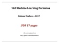 Cheatsheet ~ 140 Machine Learning formulas