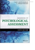 HANDBOOK OF PSYCHOLOGICAL ASSESSMENT Sixth Edition