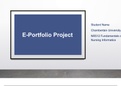 NR 512 Week 3 Assignment; E-Portfolio PowerPoint Presentation