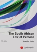 PVL1501 Law of persons prescribed book