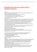 NUR 3045 Cultural Diversity in Health and Illness Questions and Answers Latest