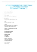 ATI RN COMPREHENSIVE EXIT EXAM ALL ANSWERS SOLUTION GUARANTEE GRADE A&plus;