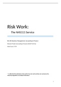 NHS 111 - Risk Work