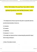 PHTLS 10th Edition Pre and Post-Test &lpar;2024 &sol; 2025&rpar; Updated Questions and Verified Answers&comma; 100&percnt; Guarantee