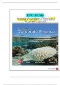 TEST BANK- Fundamentals of Corporate Finance 13th Edition By Ross S&comma; Westerfield R&comma; & Jordan Bradford&sol; All Chapters&sol;A&plus; Graded&sol;Complete Guide