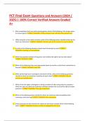 PCT Final Exam Questions and Answers &lpar;2024 &sol; 2025&rpar; &vert; 100&percnt; Correct Verified Answers Graded A&plus;