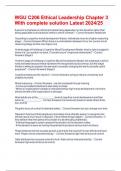 WGU C206 Ethical Leadership Chapter 3 With complete solution Latest 2024&sol;25
