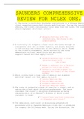 SAUNDERS COMPREHENSIVE REVIEW FOR NCLEX ONE.