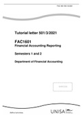 Tutorial letter 501/3/2021 FAC1601 Financial Accounting Reporting Semesters 1 and 2