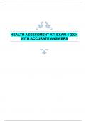 HEALTH ASSESSMENT ATI EXAM 1 2024  WITH ACCURATE ANSWERS 