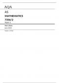 AQA AS MATHEMATICS 7356&sol;2 Paper 2 Mark scheme June 2024