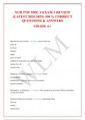 NUR 2755 MDC 4 EXAM 3 REVIEW &lpar;LATEST 2024-2025&rpar; 100 &percnt; CORRECT QUESTIONS & ANSWERS
