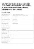 QUALYS VMDR TRAINING EXAM 2024-2025 ACTUAL EXAM 50 QUESTIONS AND CORRECT DETAILED ANSWERS WITH RATIONALES &lpar;VERIFIED ANSWERS&rpar; &vert; AGRADE