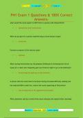PN1 Exam 1 Questions & 100&percnt; Correct  Answers