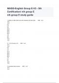 NIHSS-English Group E-V3 - 5th Certification&sol; nih group E nih group E study guide