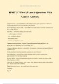 SPMT 217 Final &lpar;Exam 4&rpar; Questions With Correct Answers