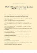 SPMT 217 Exam 2 Review Exam Questions With Correct Answers&period;