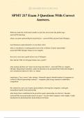 SPMT 217 Exam 3 Questions With Correct Answers&period;