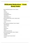NUR10005 Medications  Exam Study Guide 