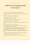 SPMT 217 Test 2 Exam Questions With Correct Answers&period;