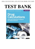 Test Bank For Drug Calculations 10th Edition Brown
