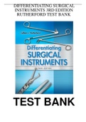 Test Bank For Differentiating Surgical Instruments 3rd Edition Rutherford