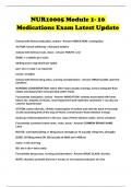 NUR10005 Module 1- 10 Medications Exam Latest Update 