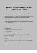 SPC2608 Dustin Exam 1 Questions And Correct Revised Answers