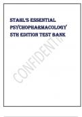 Exam &lpar;elaborations&rpar; Stahl&rsquo;s Essential Psychopharmacology 5th Edition