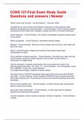 CONS 127-Final Exam Study Guide Questions and answers &vert; Newest 