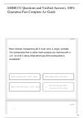 AMMO 51  Questions and Verified Answers&comma; 100&percnt; Guarantee Pass Complete A&plus; Guide