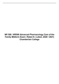 NR 566 / NR566 Advanced Pharmacology Care of the Family Midterm Exam 