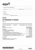 AQA GCSE CITIZENSHIP STUDIES PAPER 1 2024 &lpar;8100&sol;1&rpar;